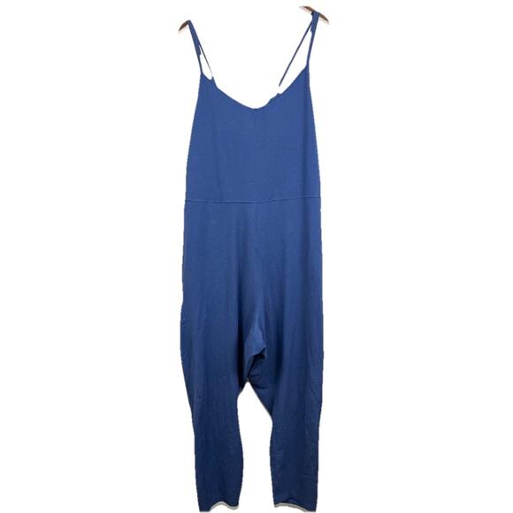NWT Old Navy Active Women's Powerchill 7/8 Cami Jumpsuit Plus Size 4X Blue - Picture 2 of 6